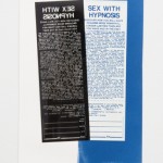 John Neff, Scraps from Blanchon (Sex w/ Hypnosis), 2011, Cyanotype with stapled acetate negative, 9.5 x 6.25 inches, Unique.